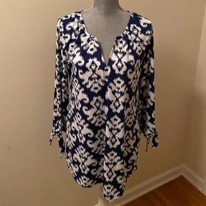 Navy Ikat Tunic